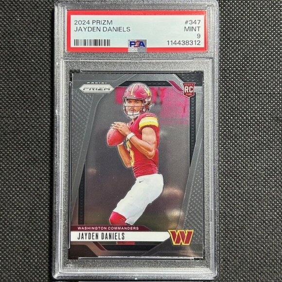 2024Prizm - ROTY Commanders Jayden Daniels #347 RC ROOKIE MINT PSA 9